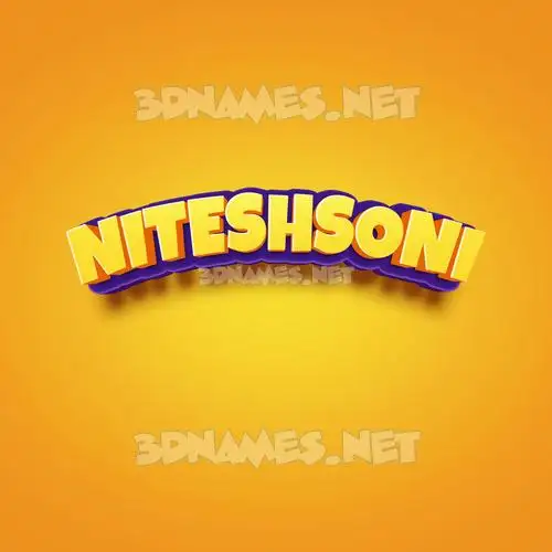 niteshsoni in Orange Toon style - 3D name wallpaper niteshsoni in Orange Toon style - 3D name wallpaper
