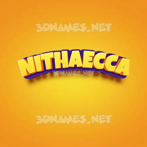 nithaecca in Orange Toon style - 3D name wallpaper nithaecca in Orange Toon style - 3D name wallpaper