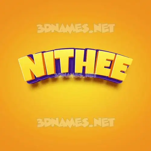 nithee in Orange Toon style - 3D name wallpaper nithee in Orange Toon style - 3D name wallpaper