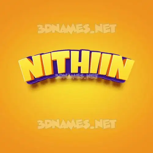 nithiin in Orange Toon style - 3D name wallpaper nithiin in Orange Toon style - 3D name wallpaper
