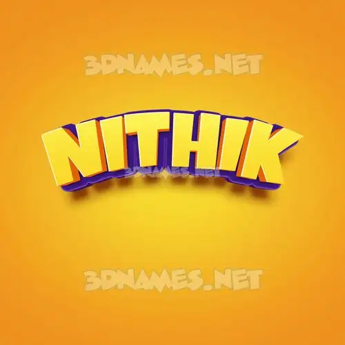 nithik in Orange Toon style - 3D name wallpaper nithik in Orange Toon style - 3D name wallpaper