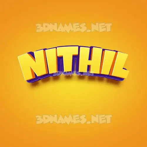 nithil in Orange Toon style - 3D name wallpaper nithil in Orange Toon style - 3D name wallpaper