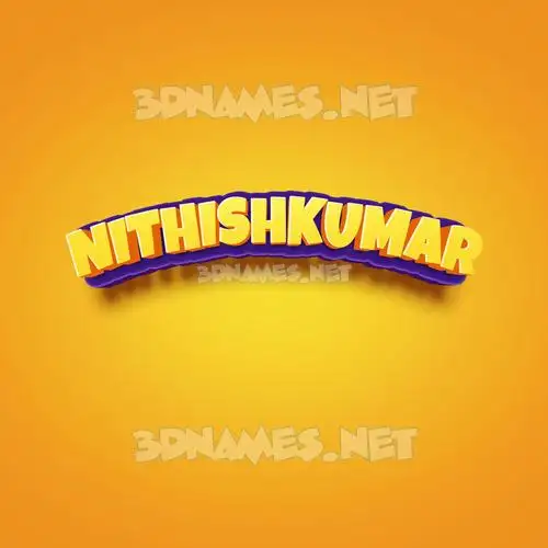 nithishkumar in Orange Toon style - 3D name wallpaper
