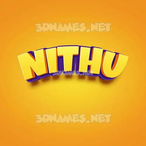nithu in Orange Toon style - 3D name wallpaper nithu in Orange Toon style - 3D name wallpaper