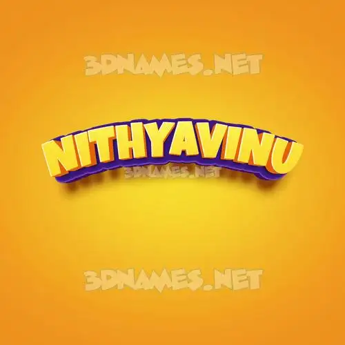 nithyavinu in Orange Toon style - 3D name wallpaper nithyavinu in Orange Toon style - 3D name wallpaper
