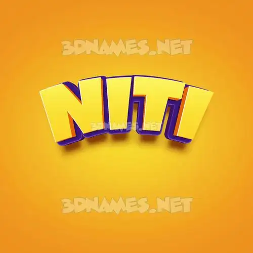 niti in Orange Toon style - 3D name wallpaper niti in Orange Toon style - 3D name wallpaper
