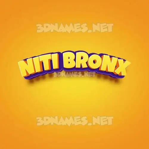 niti bronx in Orange Toon style - 3D name wallpaper niti bronx in Orange Toon style - 3D name wallpaper