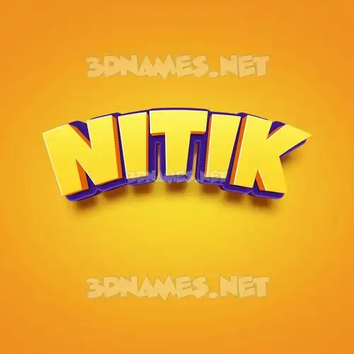 nitik in Orange Toon style - 3D name wallpaper nitik in Orange Toon style - 3D name wallpaper