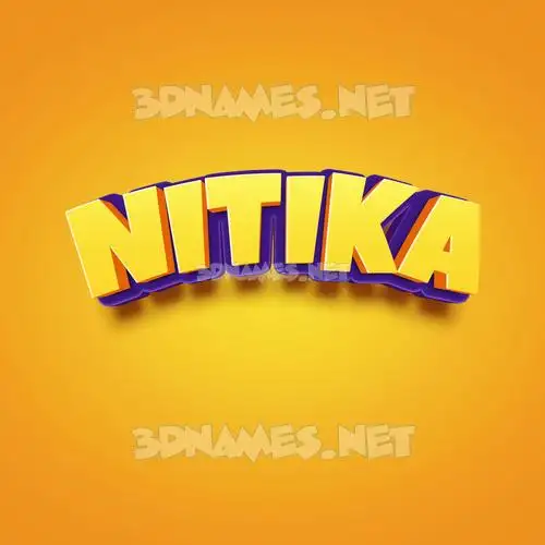 nitika in Orange Toon style - 3D name wallpaper nitika in Orange Toon style - 3D name wallpaper