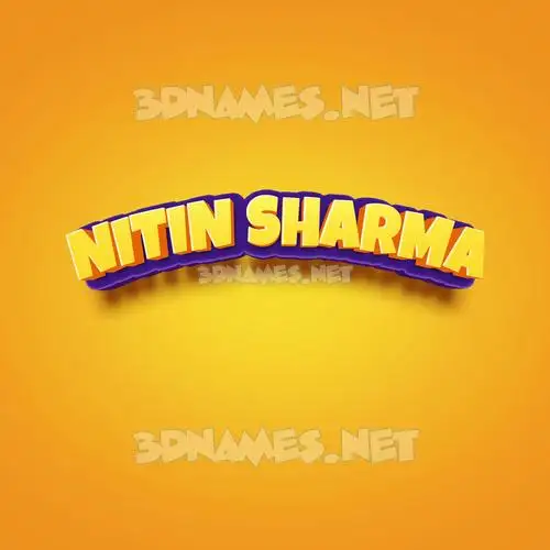 nitin sharma in Orange Toon style - 3D name wallpaper nitin sharma in Orange Toon style - 3D name wallpaper