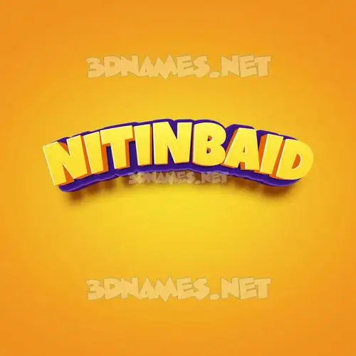 nitinbaid in Orange Toon style - 3D name wallpaper nitinbaid in Orange Toon style - 3D name wallpaper