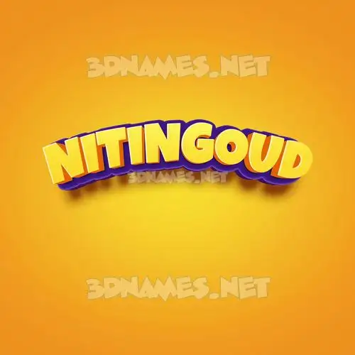 nitingoud in Orange Toon style - 3D name wallpaper nitingoud in Orange Toon style - 3D name wallpaper