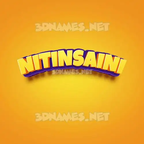 nitinsaini in Orange Toon style - 3D name wallpaper nitinsaini in Orange Toon style - 3D name wallpaper
