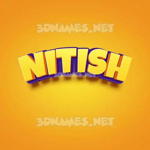 nitish in Orange Toon style - 3D name wallpaper nitish in Orange Toon style - 3D name wallpaper