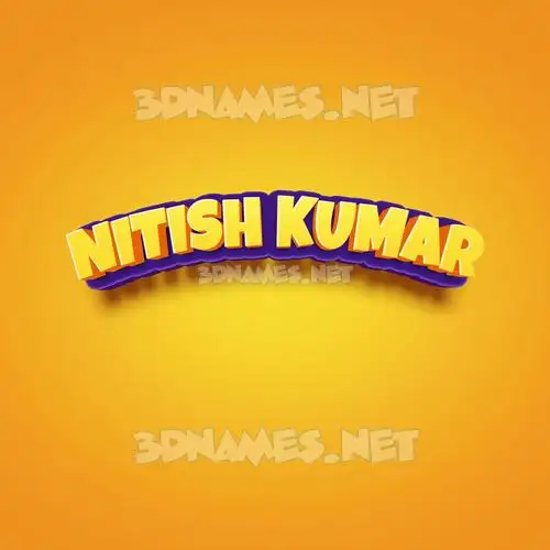 nitish kumar in Orange Toon style - 3D name wallpaper nitish kumar in Orange Toon style - 3D name wallpaper