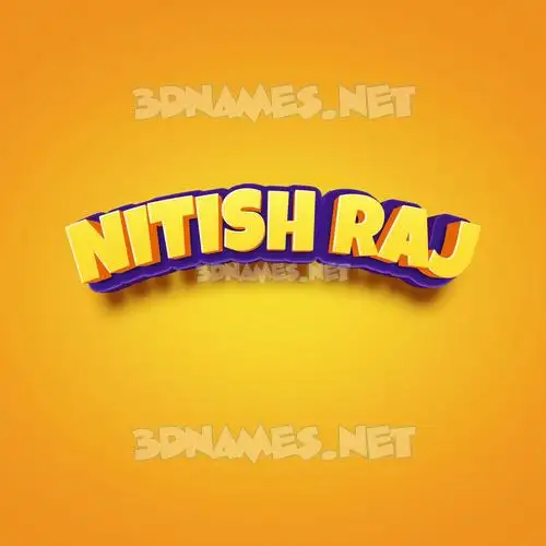 nitish raj in Orange Toon style - 3D name wallpaper nitish raj in Orange Toon style - 3D name wallpaper
