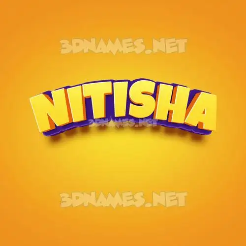 nitisha in Orange Toon style - 3D name wallpaper nitisha in Orange Toon style - 3D name wallpaper