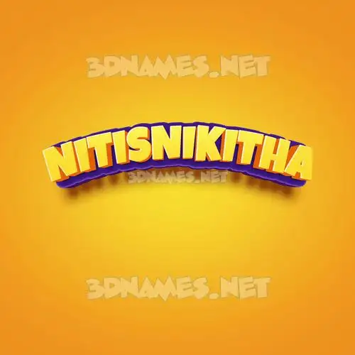 nitisnikitha in Orange Toon style - 3D name wallpaper nitisnikitha in Orange Toon style - 3D name wallpaper