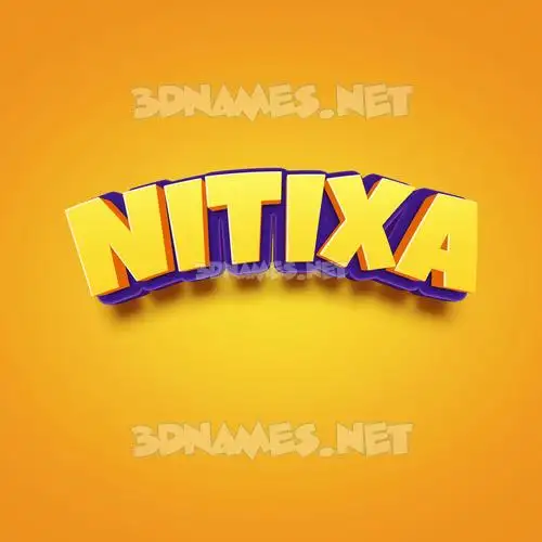 nitixa in Orange Toon style - 3D name wallpaper nitixa in Orange Toon style - 3D name wallpaper