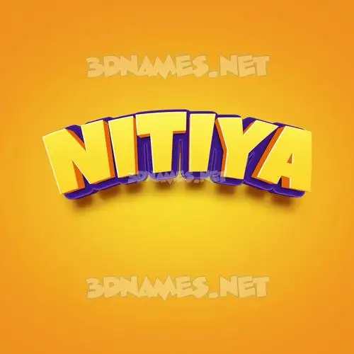 nitiya in Orange Toon style - 3D name wallpaper nitiya in Orange Toon style - 3D name wallpaper