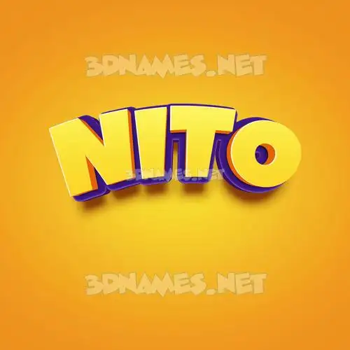 nito in Orange Toon style - 3D name wallpaper nito in Orange Toon style - 3D name wallpaper