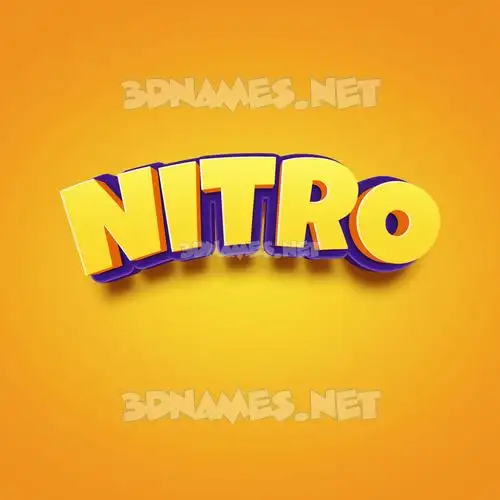 nitro in Orange Toon style - 3D name wallpaper nitro in Orange Toon style - 3D name wallpaper