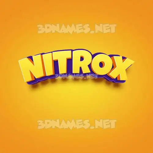 nitrox in Orange Toon style - 3D name wallpaper nitrox in Orange Toon style - 3D name wallpaper