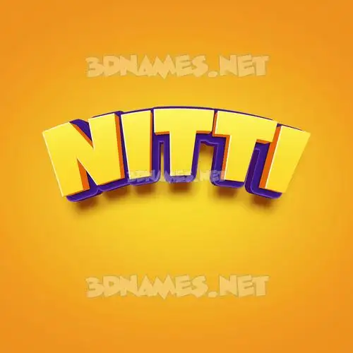 nitti in Orange Toon style - 3D name wallpaper nitti in Orange Toon style - 3D name wallpaper