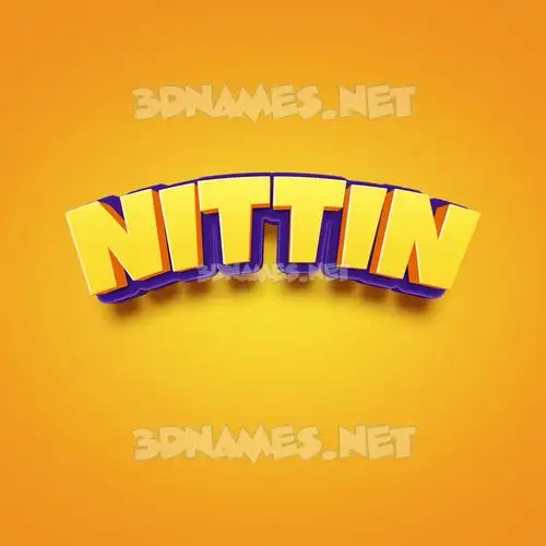 nittin in Orange Toon style - 3D name wallpaper nittin in Orange Toon style - 3D name wallpaper