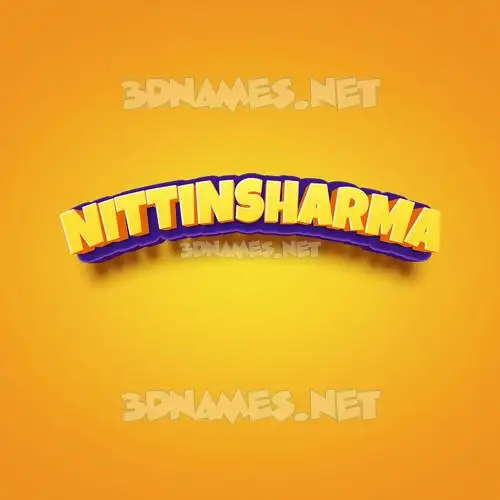 nittinsharma in Orange Toon style - 3D name wallpaper nittinsharma in Orange Toon style - 3D name wallpaper