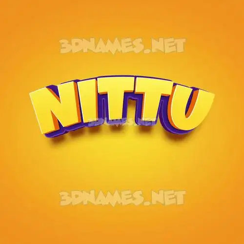 nittu in Orange Toon style - 3D name wallpaper nittu in Orange Toon style - 3D name wallpaper