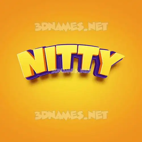 nitty in Orange Toon style - 3D name wallpaper nitty in Orange Toon style - 3D name wallpaper