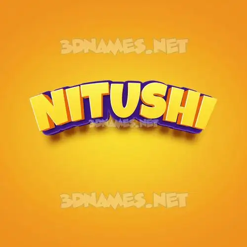 nitushi in Orange Toon style - 3D name wallpaper nitushi in Orange Toon style - 3D name wallpaper