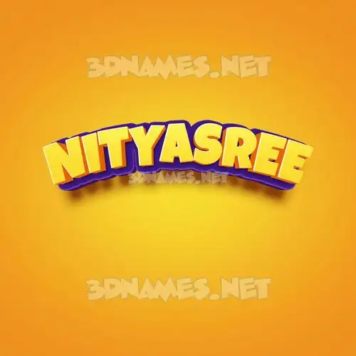 nityasree in Orange Toon style - 3D name wallpaper