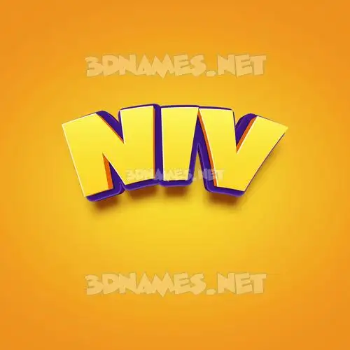 niv in Orange Toon style - 3D name wallpaper niv in Orange Toon style - 3D name wallpaper