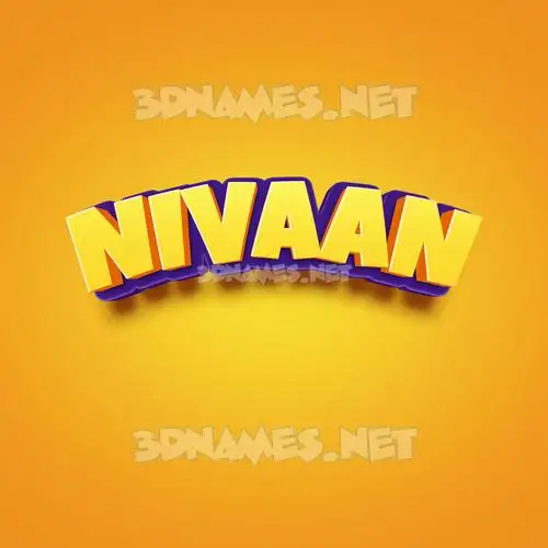 nivaan in Orange Toon style - 3D name wallpaper nivaan in Orange Toon style - 3D name wallpaper