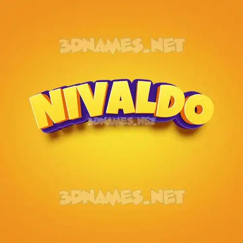 nivaldo in Orange Toon style - 3D name wallpaper