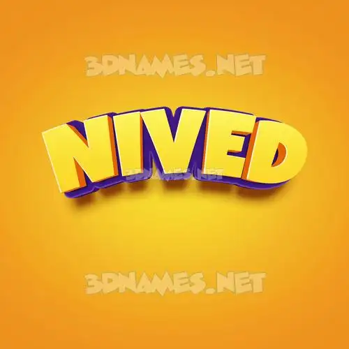 nived in Orange Toon style - 3D name wallpaper nived in Orange Toon style - 3D name wallpaper