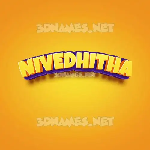 nivedhitha in Orange Toon style - 3D name wallpaper nivedhitha in Orange Toon style - 3D name wallpaper