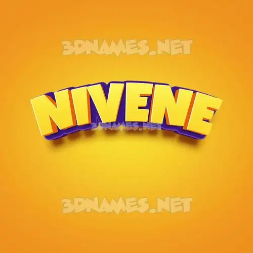 nivene in Orange Toon style - 3D name wallpaper nivene in Orange Toon style - 3D name wallpaper