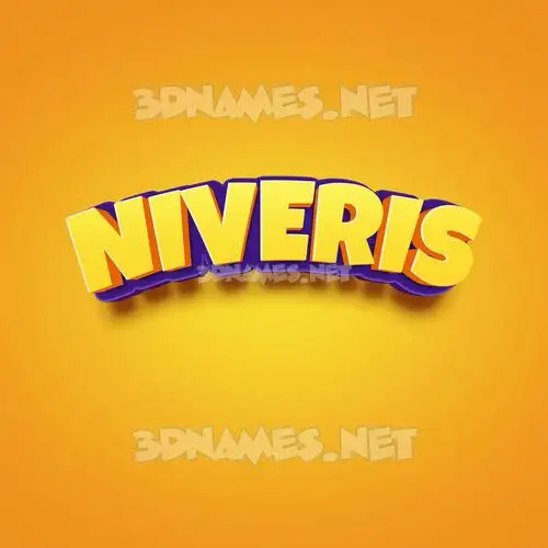 niveris in Orange Toon style - 3D name wallpaper niveris in Orange Toon style - 3D name wallpaper