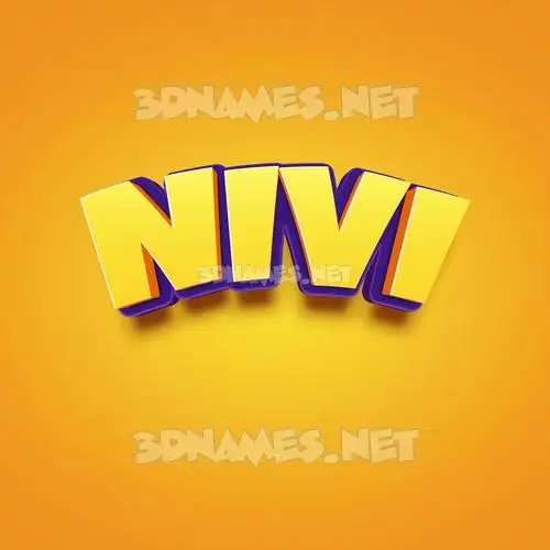 nivi in Orange Toon style - 3D name wallpaper nivi in Orange Toon style - 3D name wallpaper