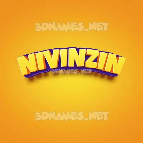 nivinzin in Orange Toon style - 3D name wallpaper nivinzin in Orange Toon style - 3D name wallpaper