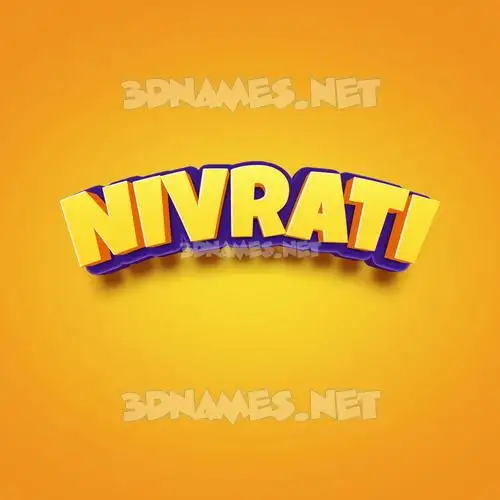 nivrati in Orange Toon style - 3D name wallpaper nivrati in Orange Toon style - 3D name wallpaper