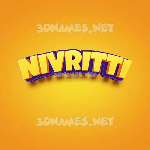 nivritti in Orange Toon style - 3D name wallpaper nivritti in Orange Toon style - 3D name wallpaper