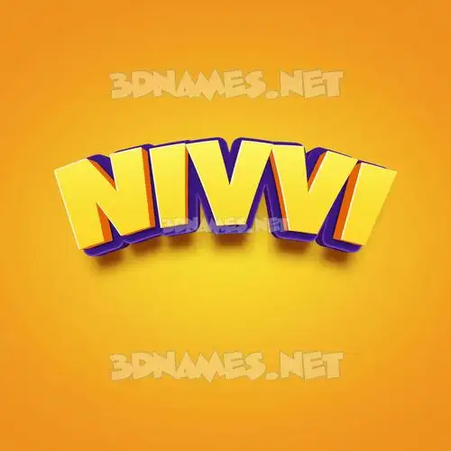 nivvi in Orange Toon style - 3D name wallpaper nivvi in Orange Toon style - 3D name wallpaper