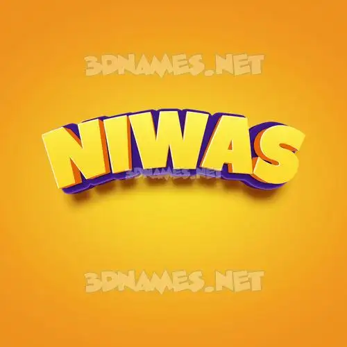 niwas in Orange Toon style - 3D name wallpaper niwas in Orange Toon style - 3D name wallpaper