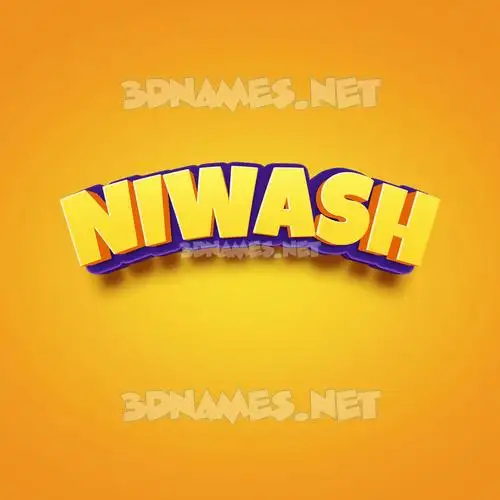 niwash in Orange Toon style - 3D name wallpaper niwash in Orange Toon style - 3D name wallpaper