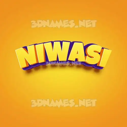 niwasi in Orange Toon style - 3D name wallpaper niwasi in Orange Toon style - 3D name wallpaper