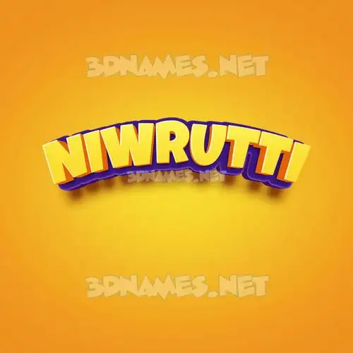 niwrutti in Orange Toon style - 3D name wallpaper niwrutti in Orange Toon style - 3D name wallpaper